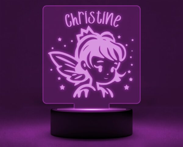 Fairy Personalised Night Light | Kids Room Custom Name Lights | Acrylic | Nursery Decor | Gift for Kids | & Birthday