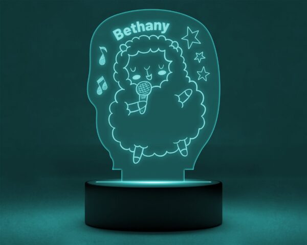 Sheep Personalised Night Light | Kids Room Custom Name Lights | Acrylic | Nursery Decor | Gift for Kids | & Birthday