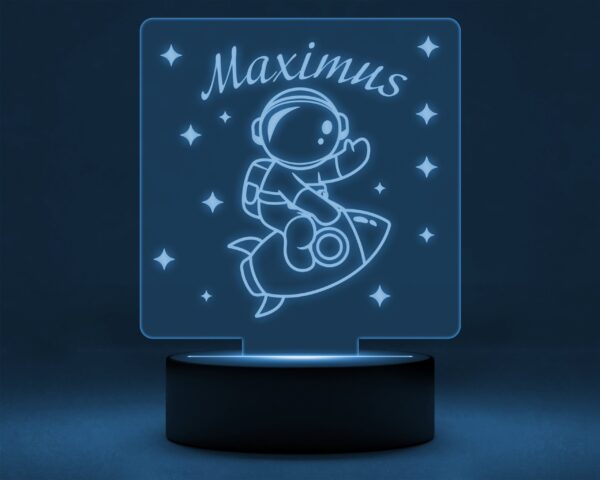 Astronaut Personalised Night Light | Kids Room Custom Name Lights | Acrylic | Nursery Decor | Gift for Kids | & Birthday