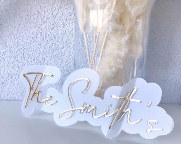 Last name Wedding sign, gold sign acrylic, surname sign, wedding custom sign, home wall hanging, Wedding Backdrop, Family Name Sign