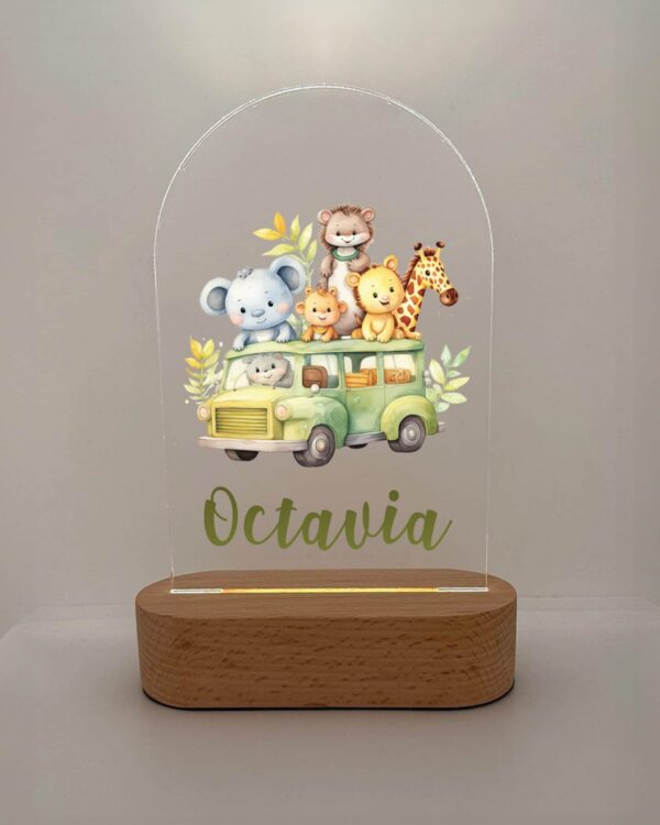 Personalised Night Light baby gift | Luminous Animal Acrylic Board | Creative Night Light | Best Gift For Kids Room | 1st Birthday Gift